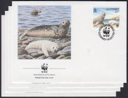 WWF Sea Life set + 4 FDC WWF: Tengeri élővilág sor + 4 db FDC