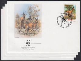 WWF Antelopes set 4 FDC, WWF: Antilopok sor 4 FDC-n