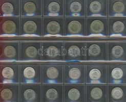 Svájc forgalmi gyűjtemény 160db régi és új 1R (5x),2R (3x),5R (8x),10R (30x),20R (40x),1/2Fr Ag (21x...