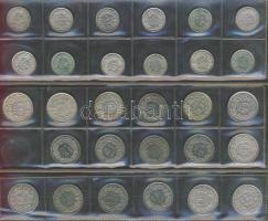 Svájc forgalmi gyűjtemény 160db régi és új 1R (5x),2R (3x),5R (8x),10R (30x),20R (40x),1/2Fr Ag (21x...