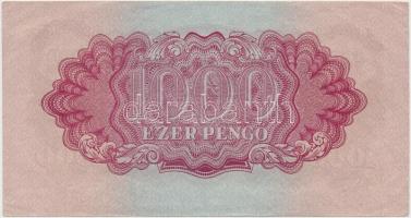 1944. 1000P "A Vörös Hadsereg Parancsnoksága" T:II-,III szép papír