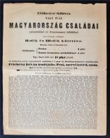 1857 Pest, Előfizetési felhívás Nagy Iván Magyarország családai címerekkel és leszármazási táblákkal című történelmi munkájának II. és III. kötetére
