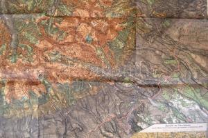 1897 A Magas Tátra térképe . Nagyméretű, vászonra kasírozva / Large  map of Tatra on canvas 116x75 c...