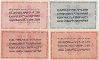 1946. 10db-os vegyes magyar adópengő bankjegy tétel, közte fordított címeres, sorozat- és sorszám né...