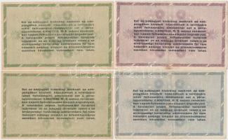 1946. 10db-os vegyes magyar adópengő bankjegy tétel, közte fordított címeres, sorozat- és sorszám né...