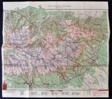 cca 1910 Magas Tátra sítérkép / High Tatra ski map 52x48 cm