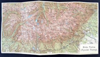 cca 1930 Magas Tátra turista térkép / High Tatra map 42x22 cm