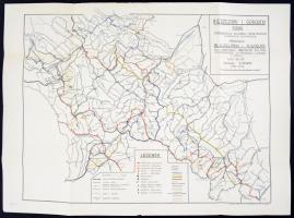 cca 1930 A Lengyel Tátra: a Gorgan hg. térképe. / Polish Tatra map 72x54 cm