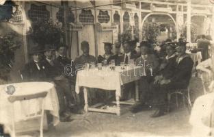 Unknown location, probably Austro-Hungarian mariners and soldiers in a restaurant with other officers, photo (EK)