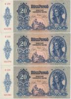 1941. 20P (3x) sorszámkövetők T:I-,III