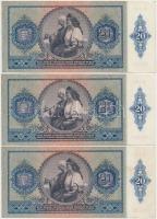 1941. 20P (3x) sorszámkövetők T:I-,III
