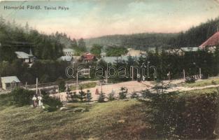 Homoród-fürdő, Teniszpálya; Dragomán cég kiadása / tennis court (Rb)