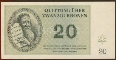 Német Birodalom/Cseh-Morva Protektorátus/Theresienstadt/Gettópénz 1943. 20Kr T:I