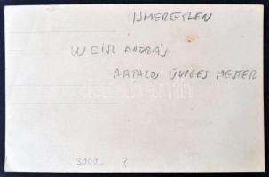 Weisz András asztalos és üveges mester üzlete, fotólap, 9x14cm