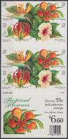 Trópusi virágok öntapadós fóliaív, Tropical flowers self-adhesive foil sheet