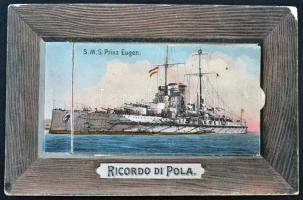 SMS Prinz Eugen, Ricordo di Pola, leporellocard with battleships and submarines (r)