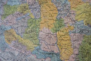 1910 Magyar Korona orzságainak iskolai kézi térképe. Kogutowitz Manó lithografált térkép. 53x37 cm