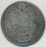 Ausztria 1810A 20kr Ag "I. Ferenc" T:3 patina  Austria 1810A 20 Kreuzer Ag "Franz I" C:F patina