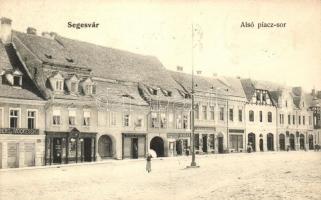 Segesvár, Alsó piactér; Zeidner H. kiadása / market place