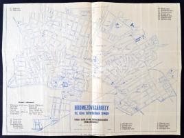 cca 1920 Hódmezővásárhely thj. város közigazgatási térképe 40x30 cm
