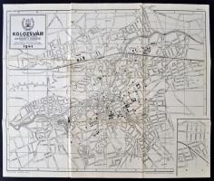 1941 Kolozsvár thj város térképe utcajegyzékkel. / Map of Cluj 52x40 cm