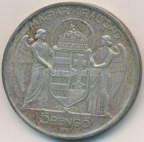 1939. 5P Ag "Horthy balra" T:2 kis ph., patina 
Adamo P8.2