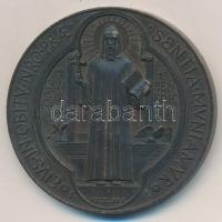 1880. "Szent Benedek-medál" kétoldalas Br vallási érem (47mm) T:2 kis ph. 1880. "Saint Benedict Medal" two-sided Br religious medal (47mm) C:XF small edge error