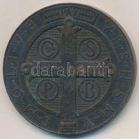 1880. "Szent Benedek-medál" kétoldalas Br vallási érem (47mm) T:2 kis ph.
1880. "Sai...