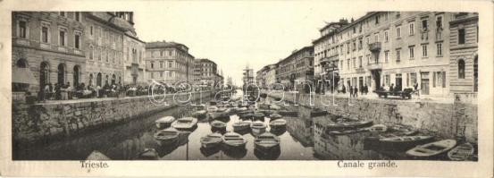 Trieste, Canale grande / canal, boats, minicard (6,5cm x17,4cm)