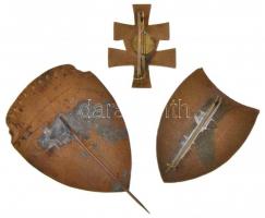 ~1920-1930. "Gy. P. I." zománcozott Br iskola jelvény (37x49mm) + "MANSZ (Magyar Assz...