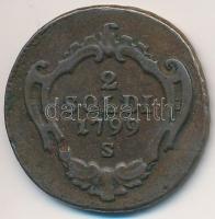 Olasz Államok / Gorizia 1799S 2s Cu "II. Ferenc" T:2,2-
Italian States / Gorizia 1799S 2 ...