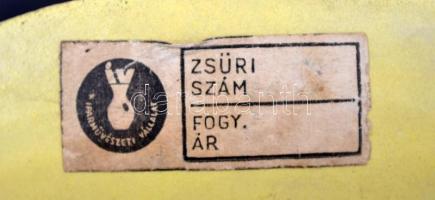 Retro Iparművészeti Vállalatos tálka, mázas kerámia, d:17 cm, m:5 cm