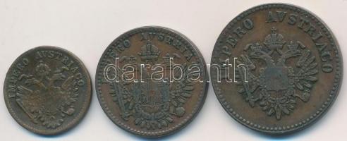 Olasz Államok / Lombardia-Velence 1852V 1c Cu + 3c Cu + 5c Cu T:2-
Italian States / Lombardy-Veneti...
