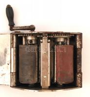 Antik Rotbart Tank pengeélező, fém, jelzett,  Apollo pengével (3 db), 9×9 cm