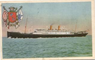 Norddeutscher Lloyd Bremen, Dampfer 'Bremen' / Transatlantic liner, coat of arms of Bremen