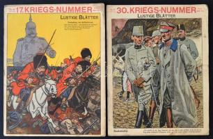 1914-1915 17., 30. Kriegs-Nummer Lustige Blätter, 2 db