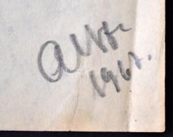 Albert jelzéssel: Akt vázlatok. 6 db, szén, papír, jelzett, 30x21 cm