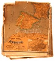 cca 1870 Vegyes térképe tétel: Neueste Karte der Erde, Neue Karte von Europa, Anglia térképe, Dél-Am...