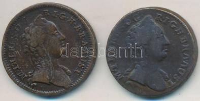 Ausztria / cseh verdejel 1761P 1kr Cu "Mária Terézia" + Ausztria 1762W 1kr "Mária Ter...