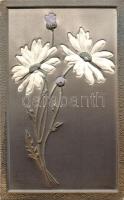 Flowers, silk card, Emb. (EK)