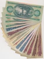 14db-os vegyes magyar forint bankjegy tétel, közte 1949. 100Ft T:II,III,III-