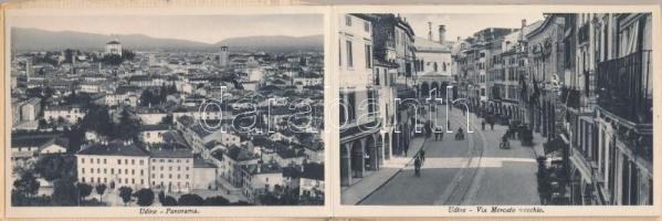 Udine, leporello postcard, somewhat damaged cover