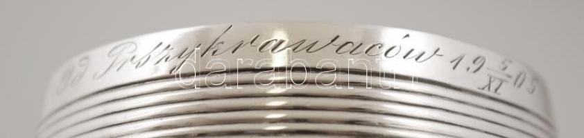 Ezüst, orosz fűszertartó (Moszkva, 1893),  Ag., nettó:59,3gr., jelzett, 6,5cm / Silver, Russian spic...