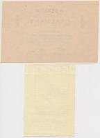 Budapest ~1920. 1K "Pester Lloyd" utalvány + 8f "Pesti Hírlap" T:I,I-