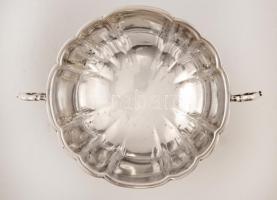 Ezüst füles kínáló,  Ag., nettó:81,5gr., jelzett, 5,5x8,5cm / Silver platter, Ag, net.. 81,5gr, mark...