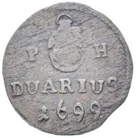 1699KB Duarius "I. Lipót" (0.46g) T:3 ki., patina Huszár: 1502., Unger II.: 1104.b