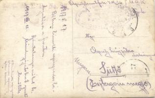 1917 Böhm-Ermolli tábornagy, Ivanyki(?) vezérőrnagy és Blau(?) tábornok társaságában látogatást tesz...