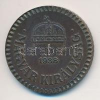 1938. 2f krómozott, recés széllel T:1-,2