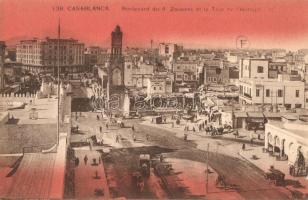 Casablanca, Boulevard du 4 Zouaves, Tour de lHorloge / boulevard, clock tower