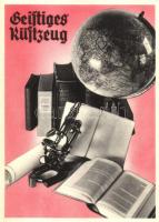 Geistiges Rüstzeug, Alte Leipziger Lebensversicherungsgesellschaft / German insurance company, advertisement, folding card